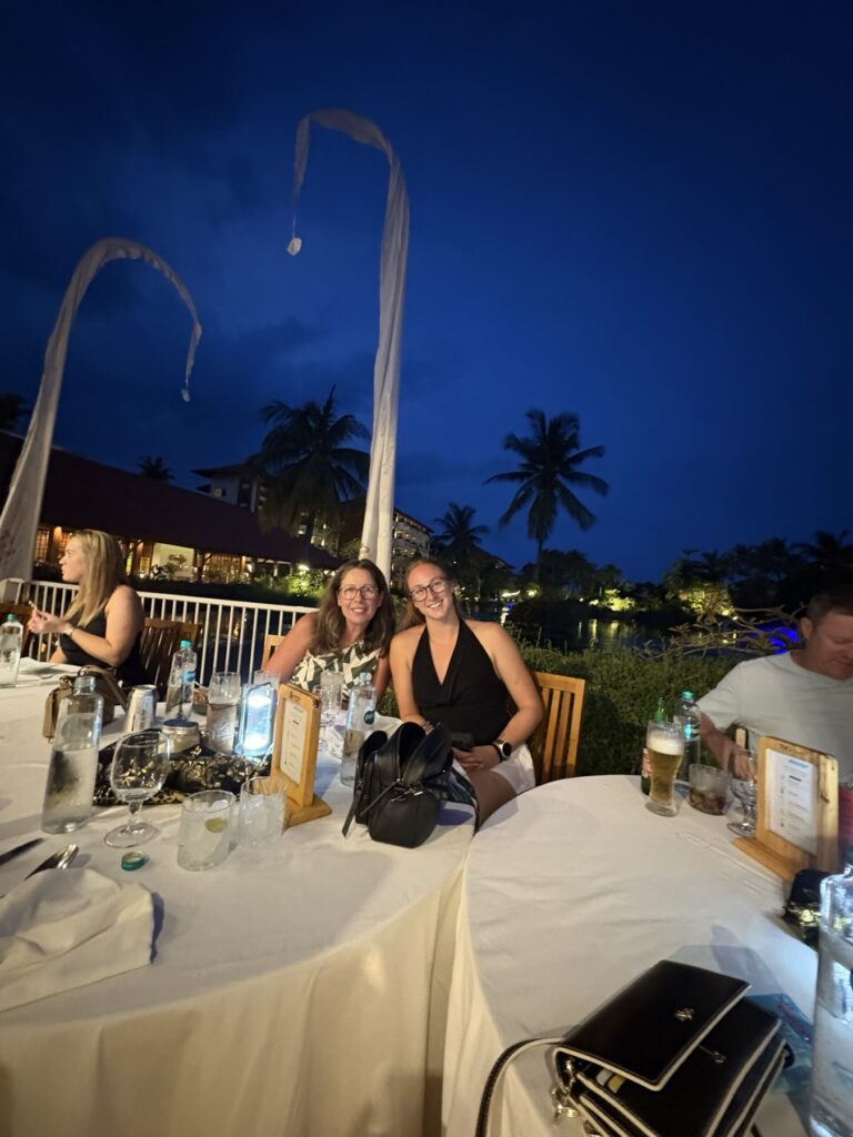 Kaitlyn & Cristina enjoying our last Bali dinner